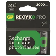 Baterie i akcesoria - Bateria Ładowanie GP ReCyko Pro Photo AA (HR6, 4 ks - miniaturka - grafika 1