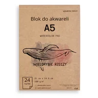 Podobrazia, bloki, papiery - BLOK DO AKWARELI A5 PAPIER DO FARB AKWARELOWYCH MALOWANIA PODKŁAD MALARSKI - miniaturka - grafika 1