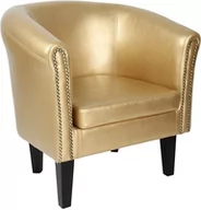 Fotele - Fotel Chesterfield, 58 x 71 x 70 cm, złoty - miniaturka - grafika 1