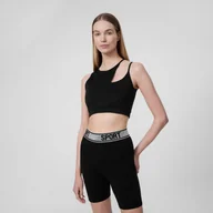 Koszulki sportowe damskie - Damski crop-top asymetryczny 4F 4FSS22TTSHF408 - miniaturka - grafika 1