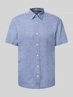 Koszule męskie - Koszula casualowa o kroju regular fit z mieszanki lnu i bawełny - miniaturka - grafika 1