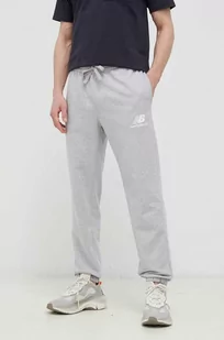New Balance spodnie dresowe kolor szary z nadrukiem - Spodnie męskie - miniaturka - grafika 1