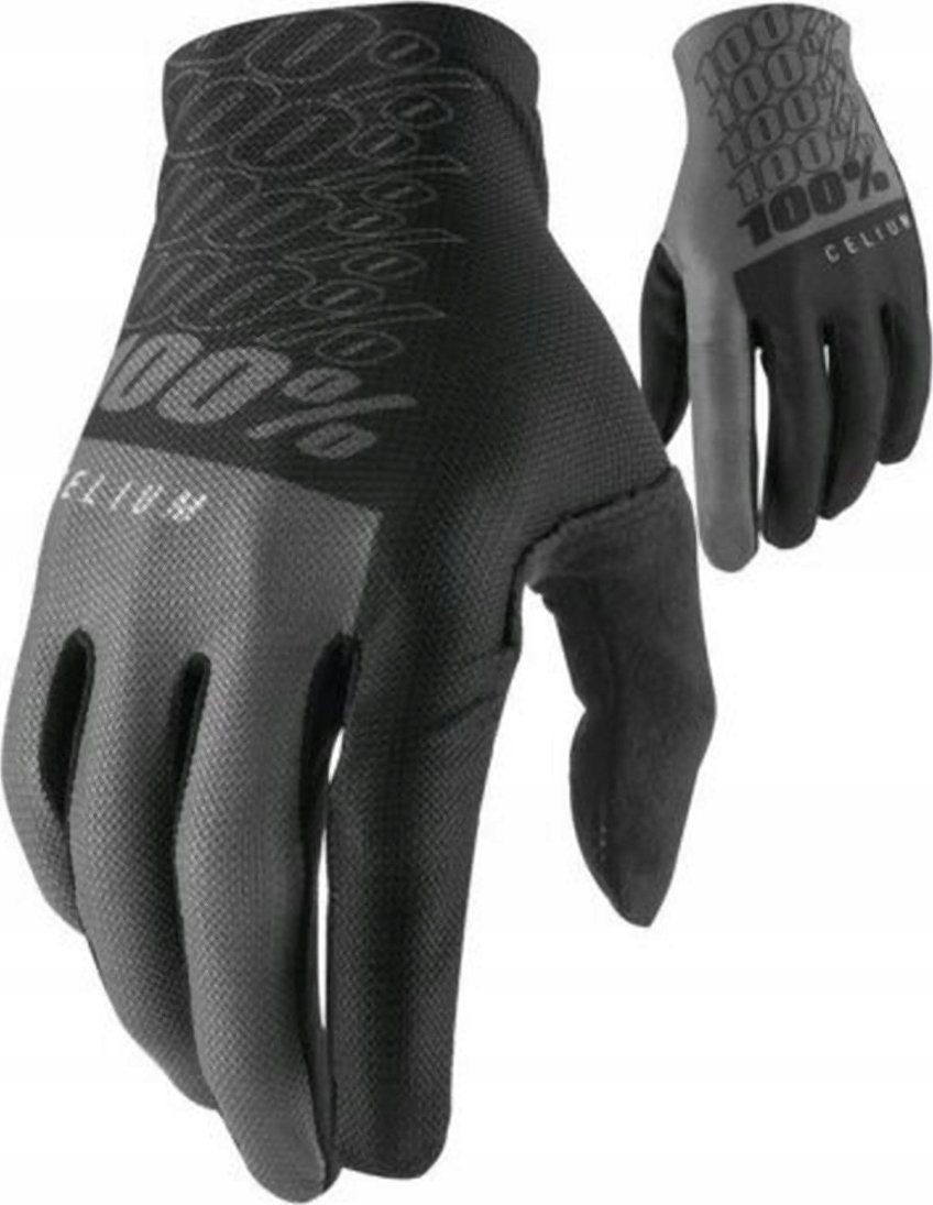 100% Rękawiczki 100% CELIUM Gloves Black/Grey - S długość dłoni 181-187 mm NEW 2022