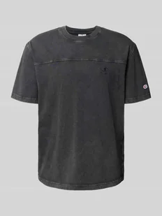 T-shirt z naszywką z logo - Koszulki męskie - miniaturka - grafika 1