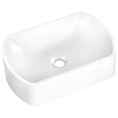 Umywalki - AXIS GROUP Umywalka Maun nablatowa granitowa biała - miniaturka - grafika 1