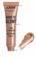 Rozświetlacze do twarzy i ciała - NYX Professional Makeup - BORN TO GLOW- LIQUID ILLUMINATOR - Rozświetlacz w płynie - 13 ml - GLEAM - miniaturka - grafika 1