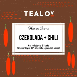 Herbata TEALOV czarna CZEKOLADA Z CHILI 100G - Herbata - miniaturka - grafika 1