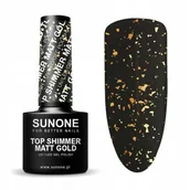 Lakiery hybrydowe - Sunone Lakiery hybrydowe 5ml Top shimmer matt gold - miniaturka - grafika 1