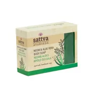 Mydła - Sattva Ayurveda Mydło glicerynowe - Neem i Aloes - miniaturka - grafika 1