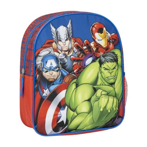 CERDÁ LIFE'S LITTLE MOMENTS Plecak dziecięcy Avengers - kolor niebieski - zapięcie na zamek błyskawiczny - 25x20x29 cm - plecak szkolny - wyściełane uchwyty - oryginalny produkt zaprojektowany w