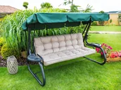 Poduszki ogrodowe - Poduszka Na Huśtawkę Pola, 140 X 105Cm, Beż Ekolen - miniaturka - grafika 1