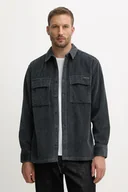 Koszule męskie - Calvin Klein Jeans koszula sztruksowa męska kolor granatowy relaxed z kołnierzykiem klasycznym LV04RD106G - miniaturka - grafika 1