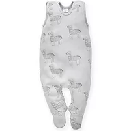 Śpiochy dla niemowląt - Pinokio Dziecięce śpioszki Wild Animals, 100% cotton grey with zebras, unisex rozm. 50-68 (50), szary, 50 - miniaturka - grafika 1
