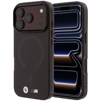 Etui BMW M IML Frosted Metal Logo & Trims MagSafe do Apple iPhone 17 Pro Max/18 Pro Max Bordowy