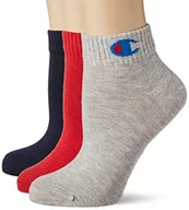 Pończochy - Champion Core 3PP Quarter Pończochy Unisex - Dorosły, Wielobarwny (Czerwony/Szary Melange Jasny/Granatowy Niebieski), 43-46 EU - miniaturka - grafika 1