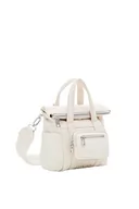 Torebki damskie - Desigual Women's BOLS_Basic MODULAR Accessories Nylon Across Body Bag, White, biały - miniaturka - grafika 1