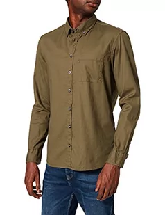 camel active Koszula męska 4091116S01, brązowy (Olive Brown), M - Koszule męskie - miniaturka - grafika 1