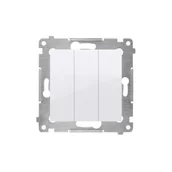 Wyłączniki światła i elektryczne - Kontakt Simon Włącznik potrójny SIMON 54 biały - miniaturka - grafika 1