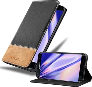 Etui Cadorabo do Samsung Galaxy S7 EDGE w kolorze BLACK BROWN Etui na telefon komórkowy z magnetycznym zamknięciem, funkcją podstawki i miejscem na kartę Etui Etui ochronne Etui z klapką w stylu książki - Etui i futerały do telefonów - miniaturka - grafika 1