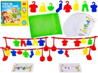 Zabawy w naśladowanie dorosłych - Edukacyjna gra na refleks "Poker Clothes Game", Układanka Ułóż Pranie Ubrania - miniaturka - grafika 1