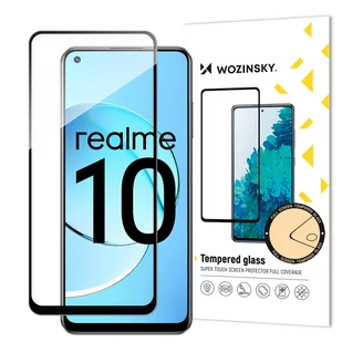 Wozinsky Full Glue Tempered Glass szkło hartowane Realme 10 9H na cały ekran z czarną ramką - Szkła hartowane na telefon - miniaturka - grafika 1