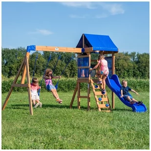 Drewniany Plac Zabaw Aurora Domek Zjeżdżalnia Backyard Discovery Lumarko! - Place zabaw - miniaturka - grafika 7