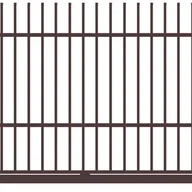 Ogrodzenia - Polbram Brama przesuwna Majorka 4x1,5 m prawa brązowa automat - miniaturka - grafika 1