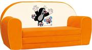 Fotele i pufy dla dzieci - Bino Sofa Krecik kolor pomarańczowy 13782 - miniaturka - grafika 1