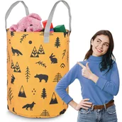 Pojemniki na zabawki - Kosz na zabawki, torba, pojemnik Nukido 35 x 60 cm odcienie pomarańczowego - miniaturka - grafika 1