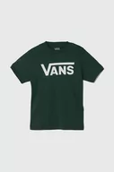Koszulki dla chłopców - Vans t-shirt bawełniany dziecięcy BY VANS CLASSIC BOYS kolor zielony z nadrukiem - miniaturka - grafika 1