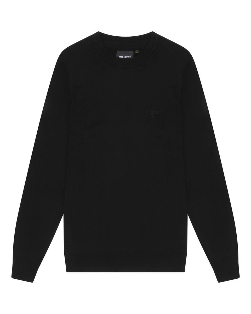 maglie uomo lyle and scott 1874 kn2121vc tonal crew mwrino z86. black