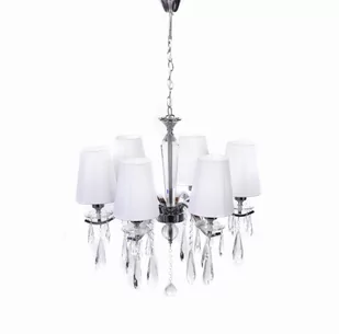 Lumina Deco Deco KLASYCZNY ŻYRANDOL KRYSZTAŁOWY BIAŁY ALESSIA W6 - Lampy sufitowe - miniaturka - grafika 1