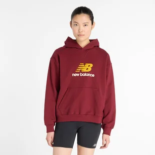 Bluza damska New Balance WT51501MHB bordowa - Bluzy damskie - miniaturka - grafika 1