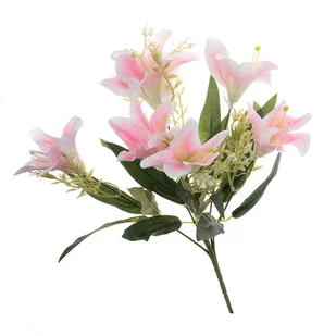 Sztuczny bukiet lilii 36cm C007 PK1 sztuczna lilia różowa - Sztuczne kwiaty - miniaturka - grafika 1