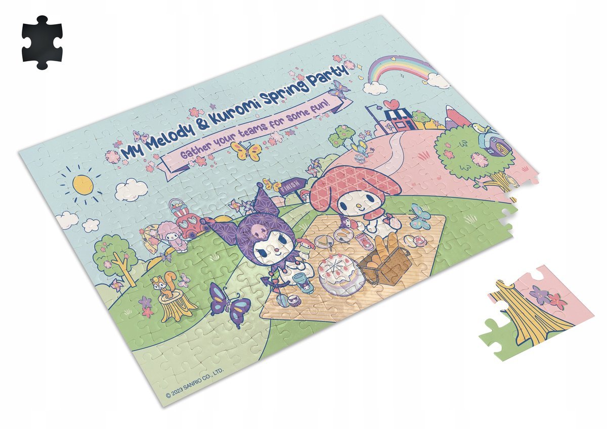 Puzzle KUROMI HELLO KITTY Cinnamoroll A3 252 el z Nadrukiem + IMIĘ 80