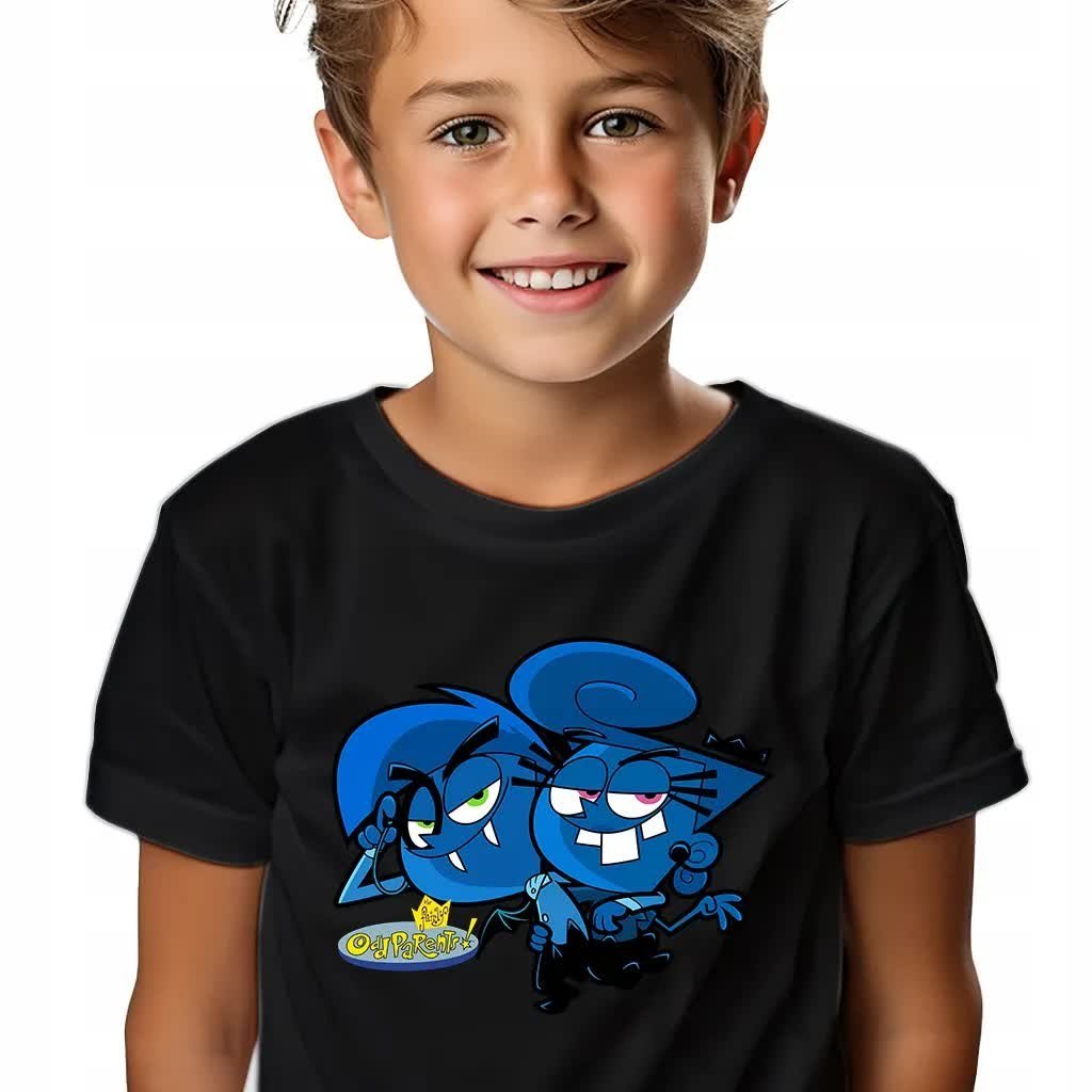 Koszulka Dziecięca Czarna EMO COSMO&WANDA Rozmiar -140 cm Różne Wzory Mix