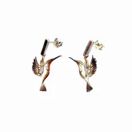 Kolczyki - Kolczyki Kolibry brązowe - miniaturka - grafika 1