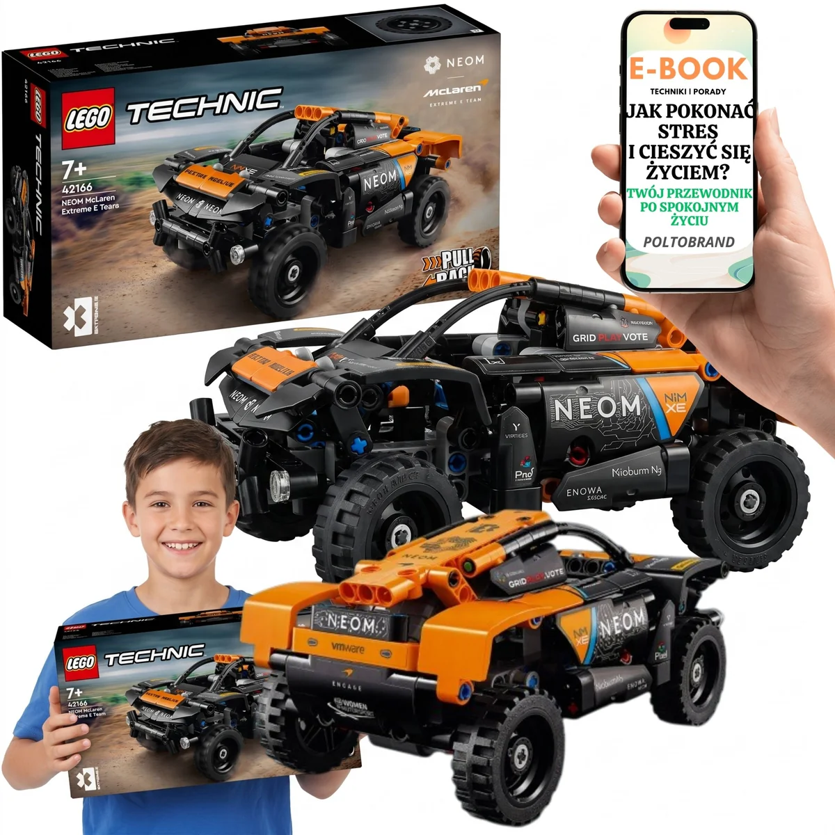 LEGO PREZENT DLA CHŁOPCA SYNA 42166 Auto Wyścigowe Technic z Napędem