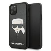 Etui i futerały do telefonów - Karl Lagerfeld Etui KLHCN65KHBK Apple iPhone 11 Pro Max czarny/black hardcase Ikonik Karl s Head KLD422BLK - miniaturka - grafika 1