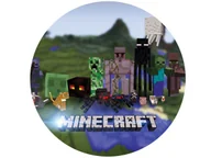 Ciasta i półprodukty do ciast - Dekoracyjny opłatek tortowy Minecraft - 20 cm - miniaturka - grafika 1