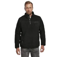 Odzież taktyczna i umundurowanie - Kurtka flanelowa BRANDIT Teddyfleece Jacket - Czarna - miniaturka - grafika 1