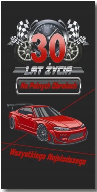 Czekolada śmieszny prezent na 30 urodziny faceta na pełnych obrotach auto