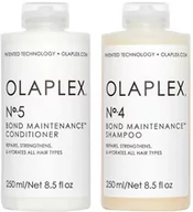 Zestawy kosmetyków damskich - Olaplex Bond Maintenance | Zestaw No 4 szampon odbudowujący 250ml + No 5 odżywka odbudowująca do włosów 250ml - miniaturka - grafika 1
