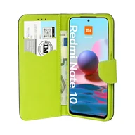 Etui i futerały do telefonów - cofi1453® Etui Book "Fancy" kompatybilne z XIAOMI REDMI NOTE 10S etui na telefon z funkcją podstawki, miejsce na karty niebiesko-zielone - miniaturka - grafika 1