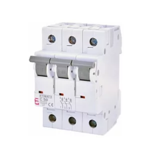 ETI Polam ETI Wyłącznik nadprądowy ETIMAT6 3-polowy 6kA C 50A 002145521 ETIMAT6 3P 6KA C 50A - Bezpieczniki elektryczne - miniaturka - grafika 1