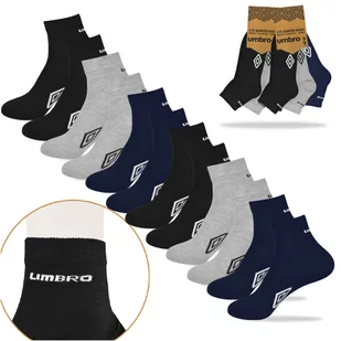 UMBRO Skarpety Męskie Quarter Zakostki 6 Par 39/42 - Skarpetki męskie - miniaturka - grafika 1