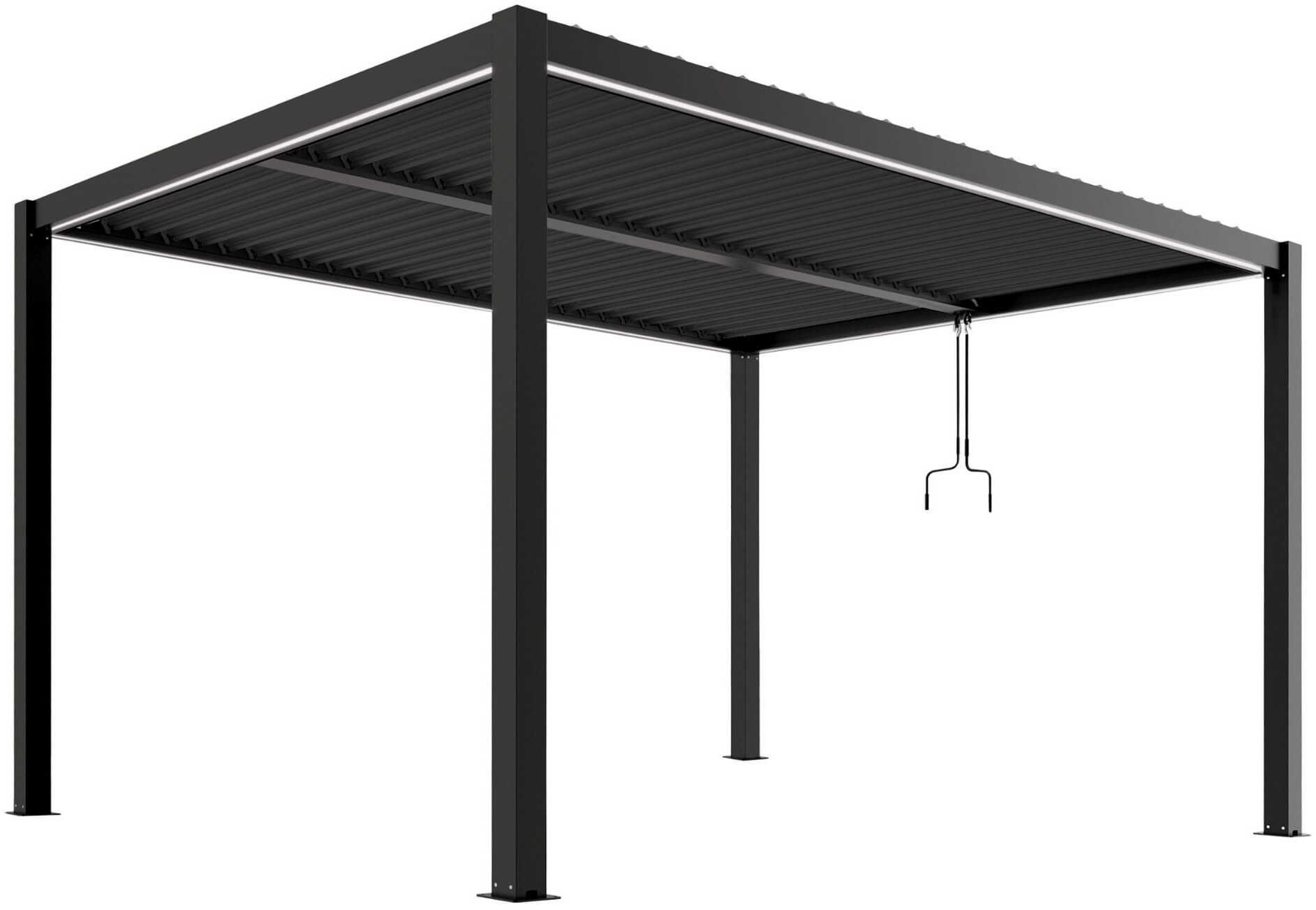 Mirpol PERGOLA OGRODOWA LUXE 3X4X2.5M ANTRACYT Z LED