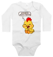 Body dla niemowląt - Body dziecięce Wykończę Moich Starych Śmieszny Kurczak Urwis 98/104 - miniaturka - grafika 1