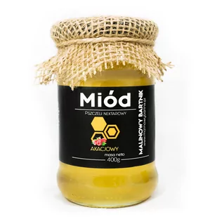Miód Akacjowy 400 g MALINOWY BARTNIK - Miód - miniaturka - grafika 1