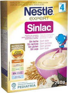 Kaszka dla dzieci Nestle Sinlac Expert Paps + 4 Months 250 g (7613037029512) - Płatki śniadaniowe i musli - miniaturka - grafika 1